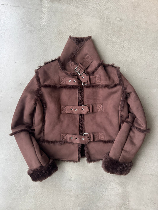 InsGale 26AW Vintage Brown Fur Jacket