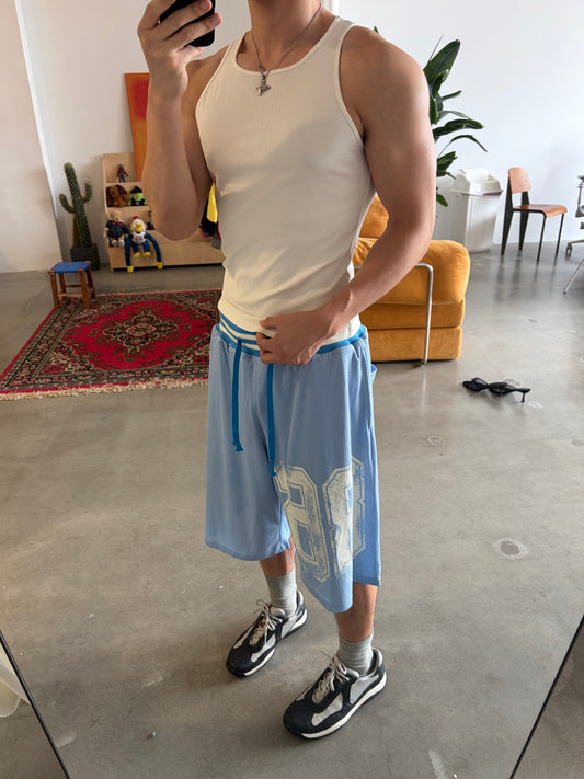 InsGale 26SS 網眼球褲86印花七分褲
