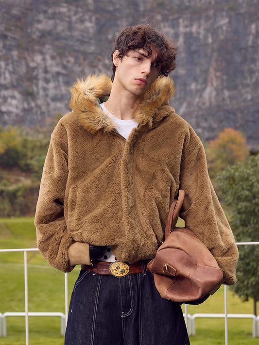 InsGale 24AW 雙面穿絨毛領迷彩外套Boomber