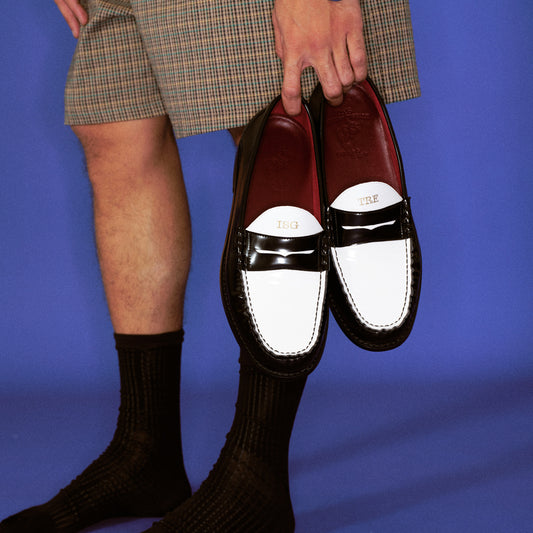 InsGale x TRE Club Collaboration Classic Black and White Loafers