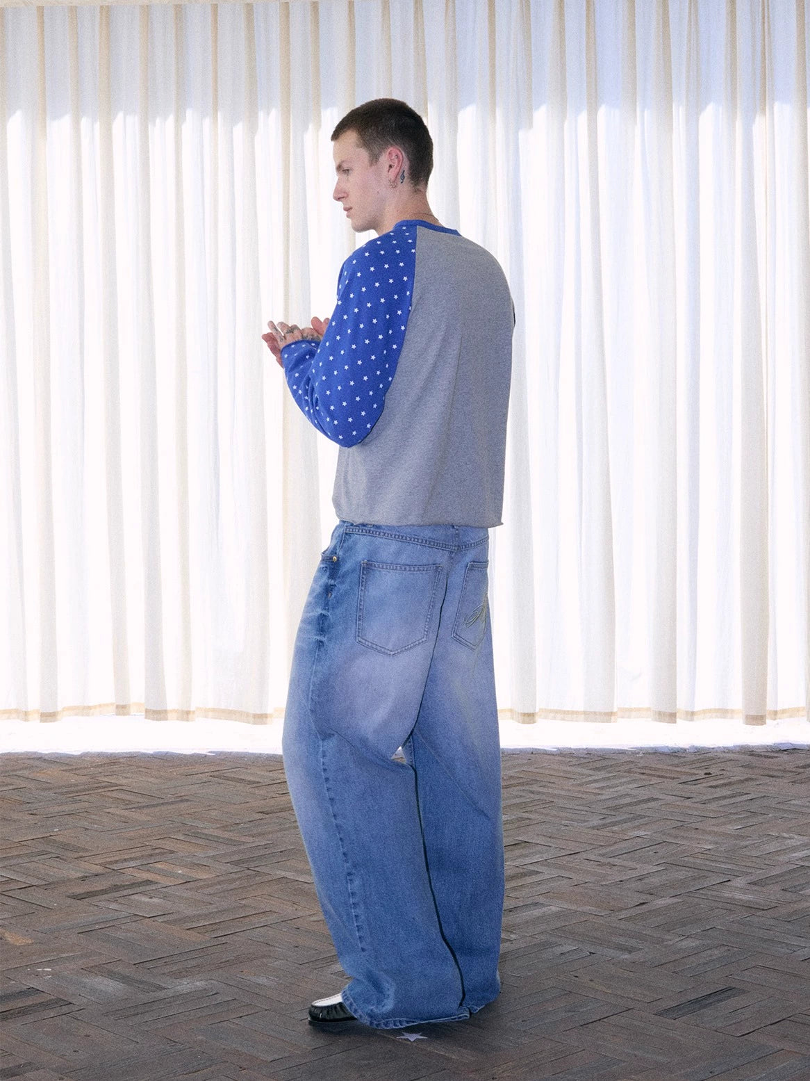 InsGale 25AW 星星撞色I LOVE NY長袖T