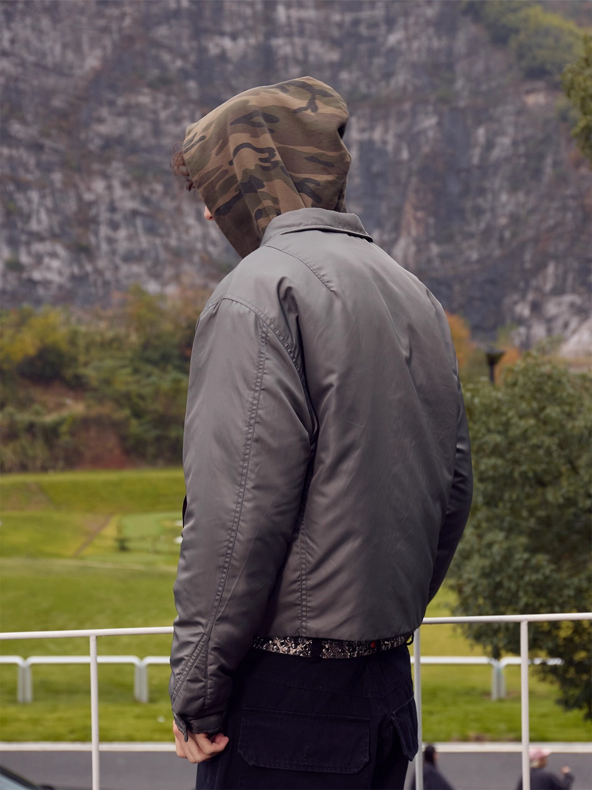 InsGale 25AW 復古軍事解構龍蝦扣MA1翻領外套