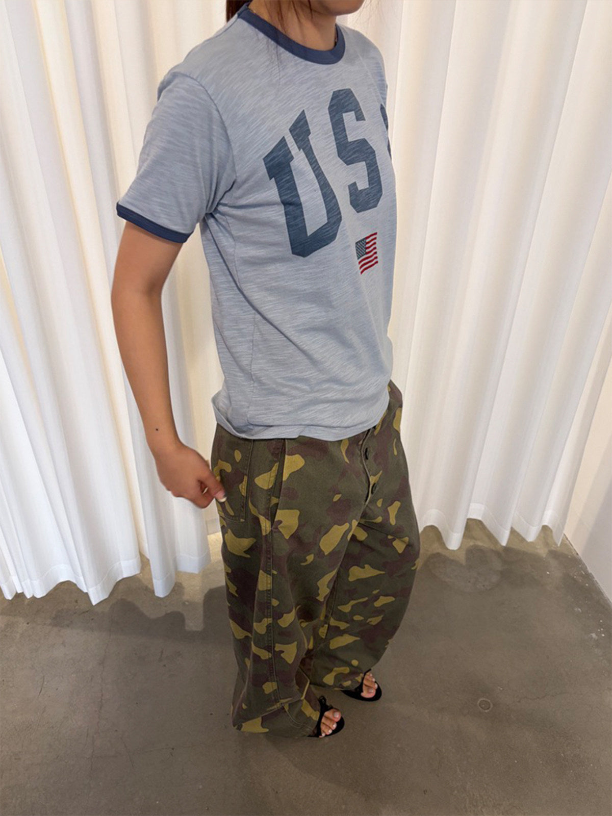 InsGale 26SS 復古USA國旗短T