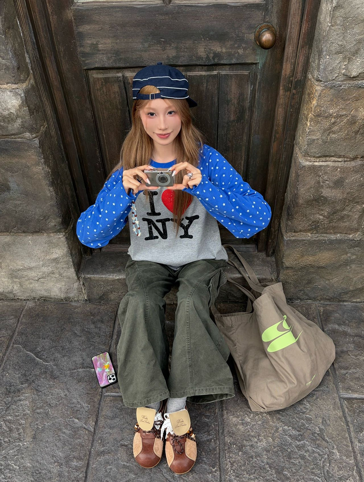 InsGale 25AW 星星 I LOVE NY 長T