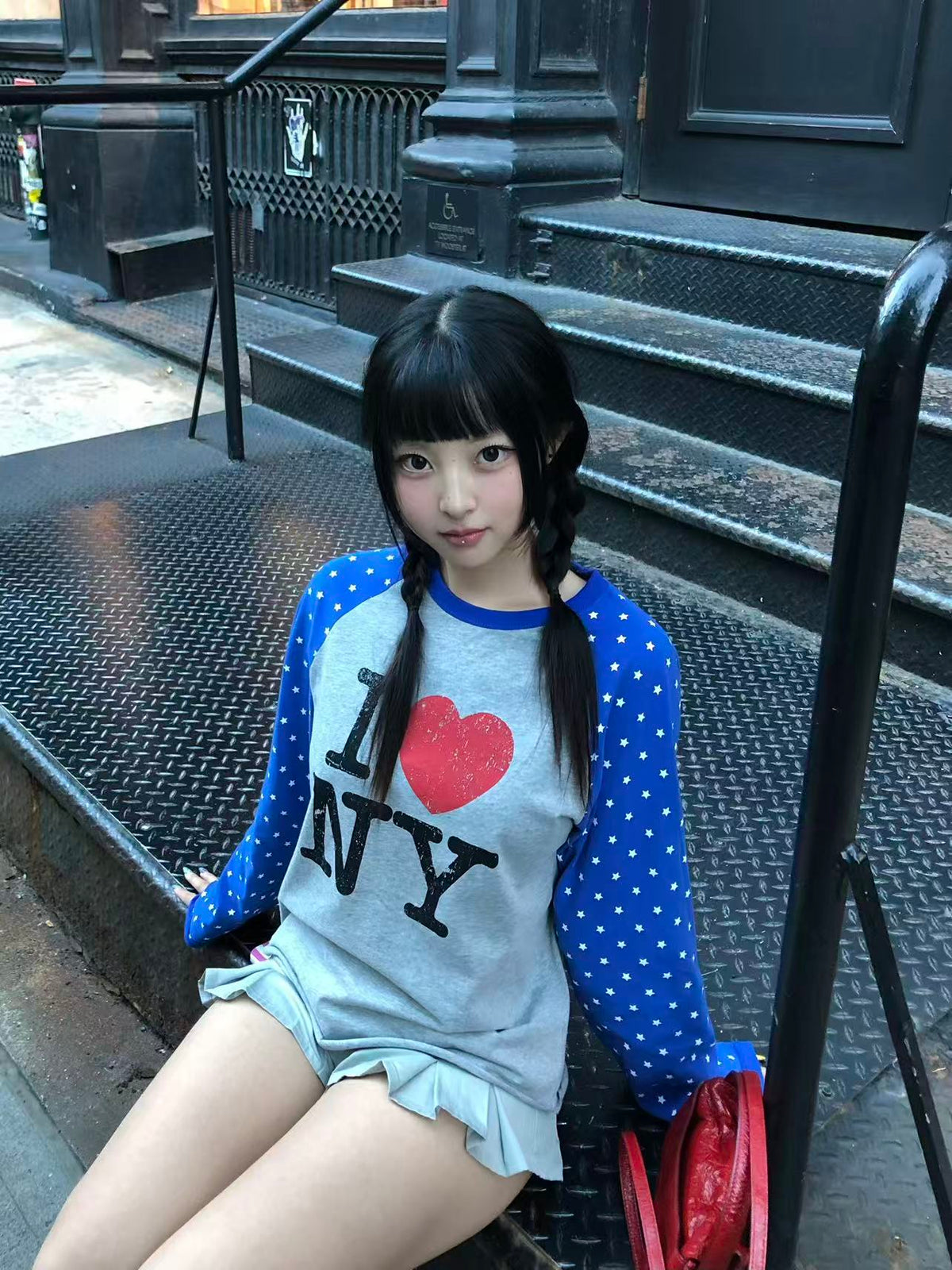 InsGale 25AW 星星 I LOVE NY 長T