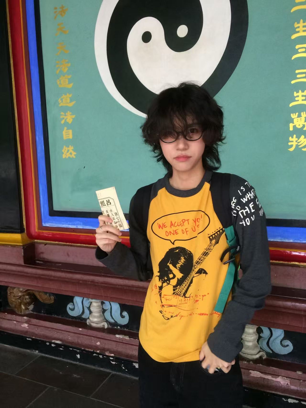 InsGale 26AW復古千禧風撞色吉他插肩袖長T