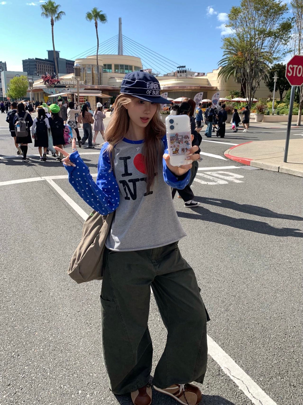 InsGale 25AW 星星 I LOVE NY 長T