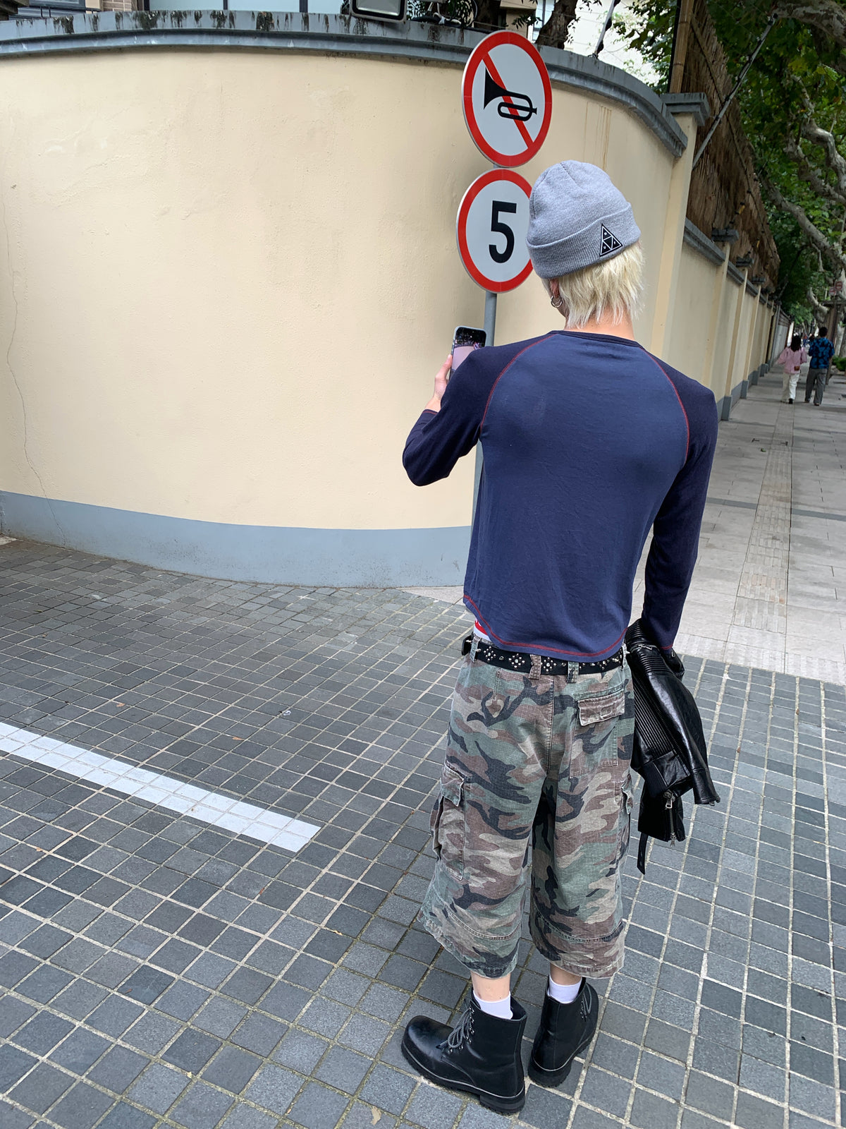 InsGale 26AW 撞色英國拼接插肩袖長T