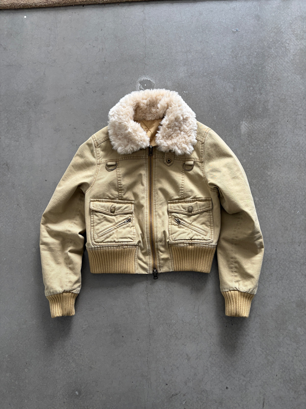 InsGale 26AW 卡其毛領工裝外套