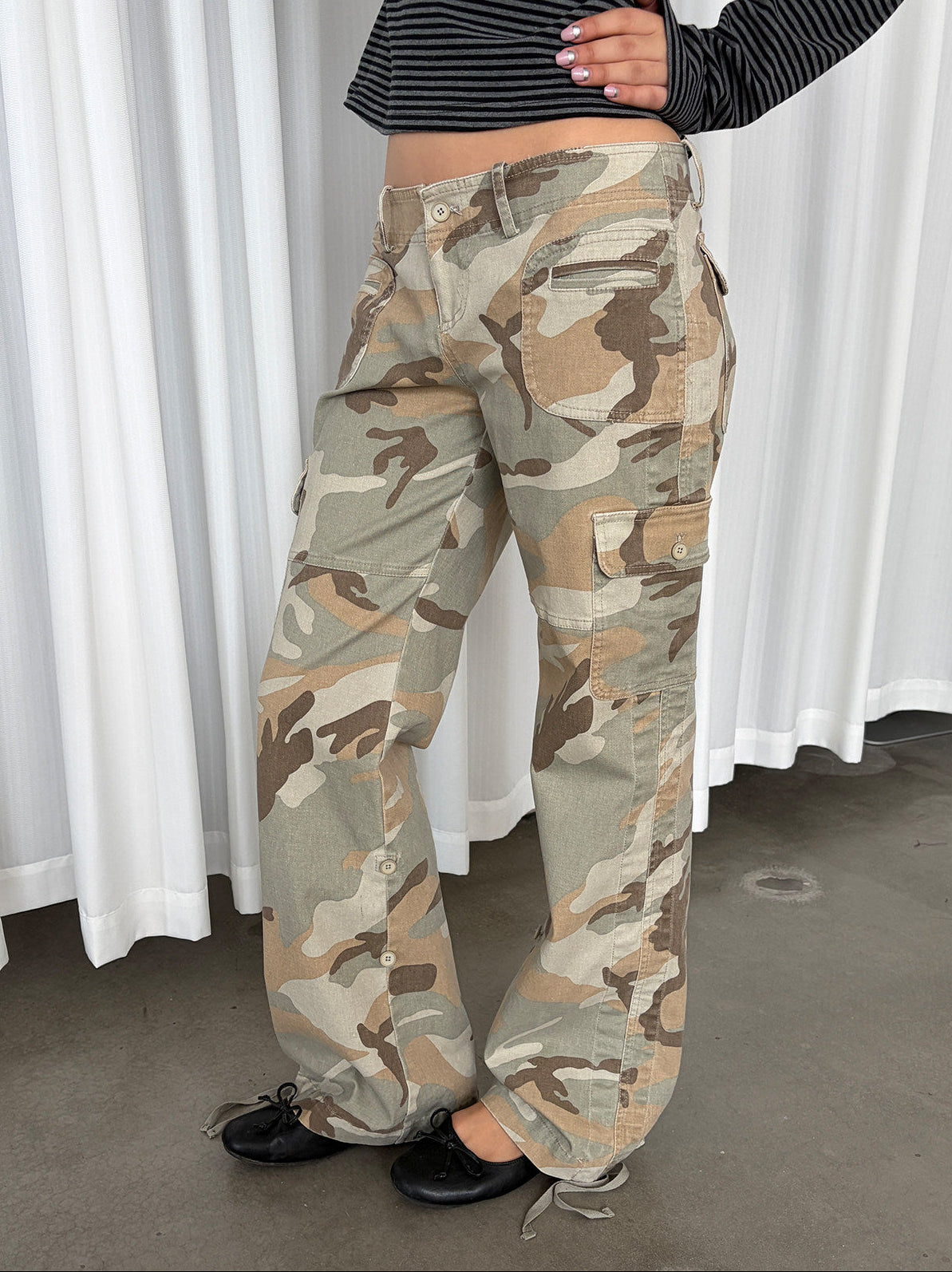 InsGale 26AW 迷彩兩穿工裝褲