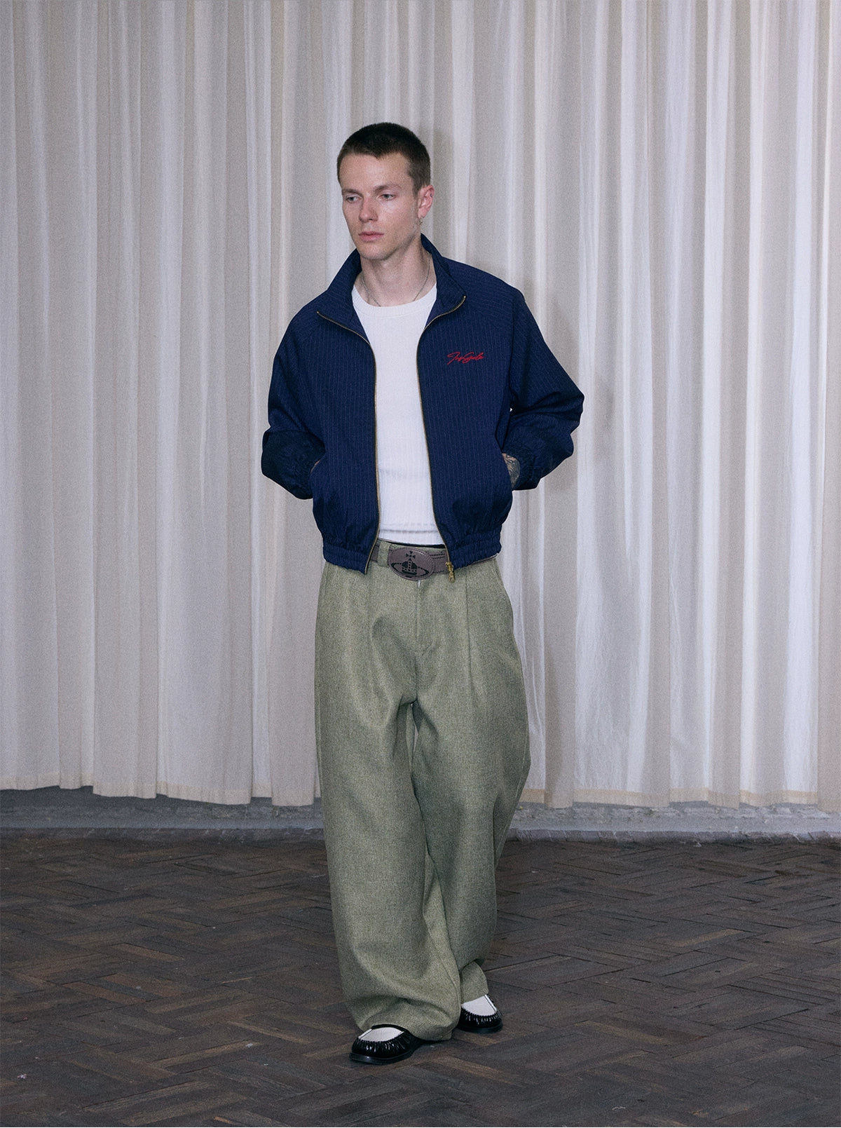 InsGale 25Aw 肌理編織直筒休閒西褲