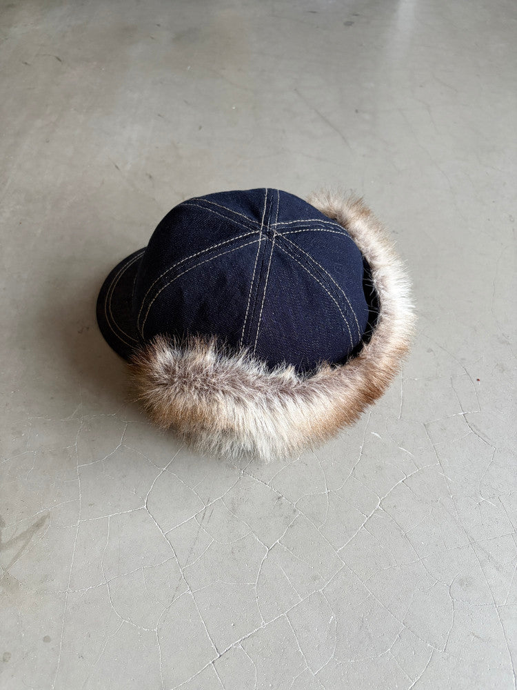 InsGale 25AW 原牛彎簷帽毛絨耳罩保暖雷鋒帽