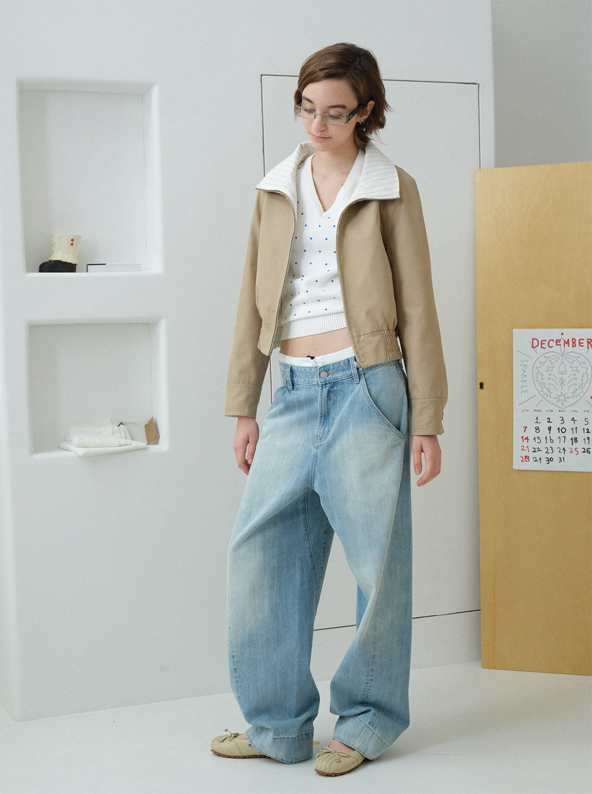 InsGale 26SS LEJ冰藍牛仔褲