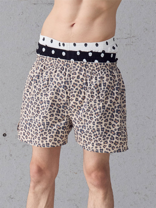 InsGale 25AW 三色點點豹紋透氣短褲（阿羅褲）