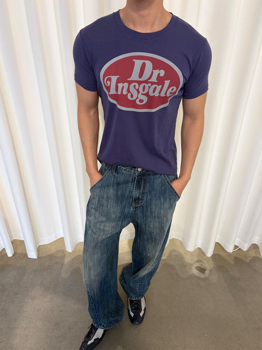 InsGale 26SS 美式復古標語印花合身短T