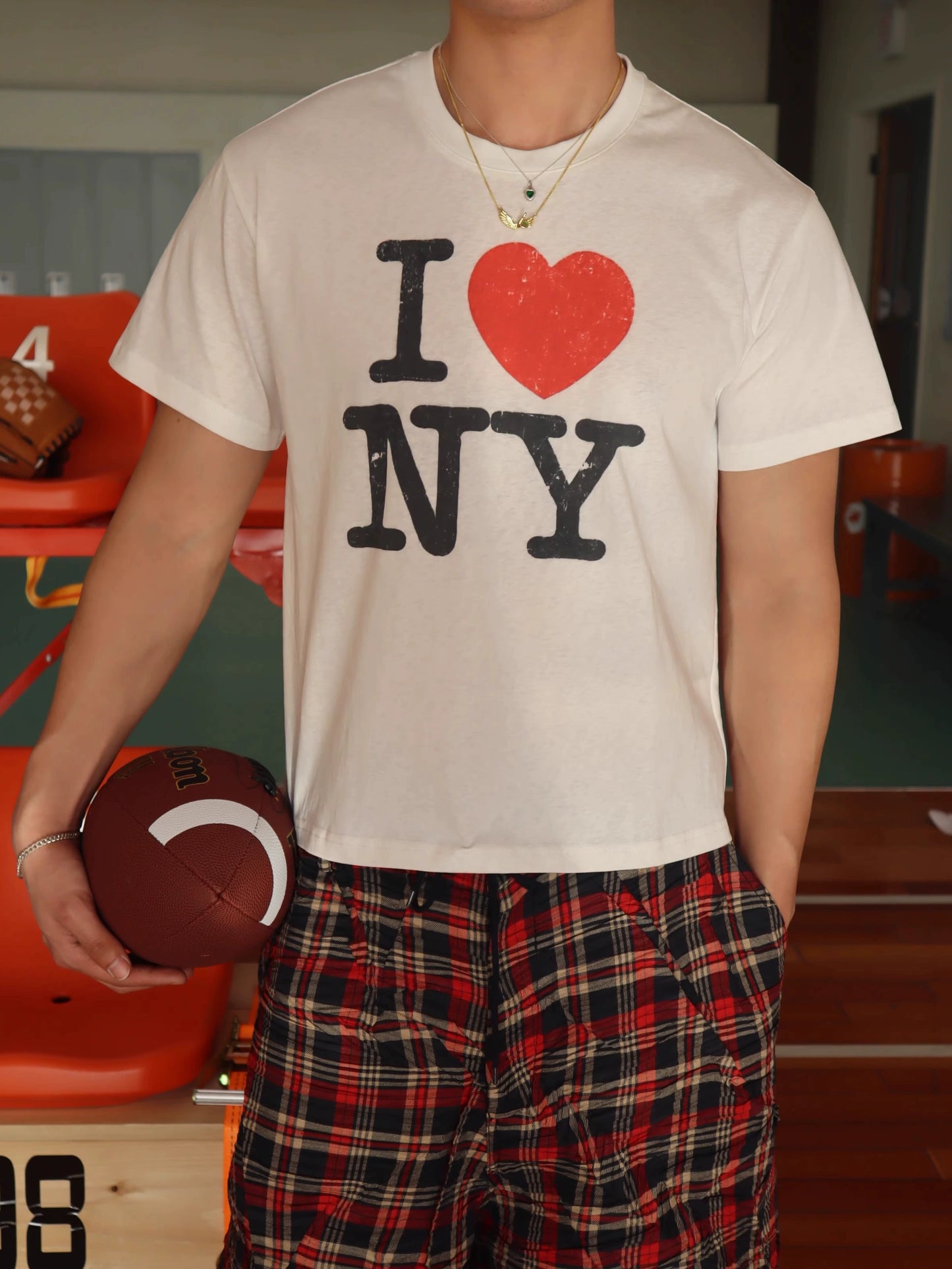 InsGale 25SS 復古I LOVE NY 紀念標語 短袖T