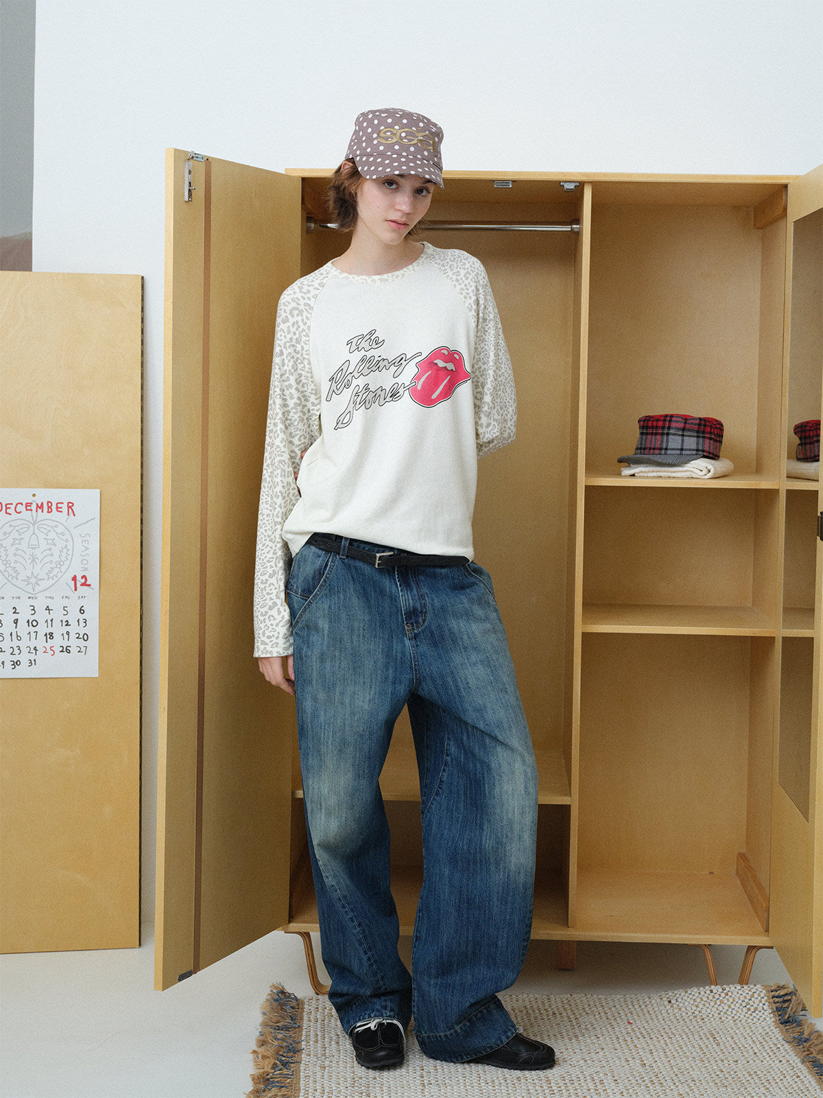 InsGale 26SS 豹紋插肩印花長Tee
