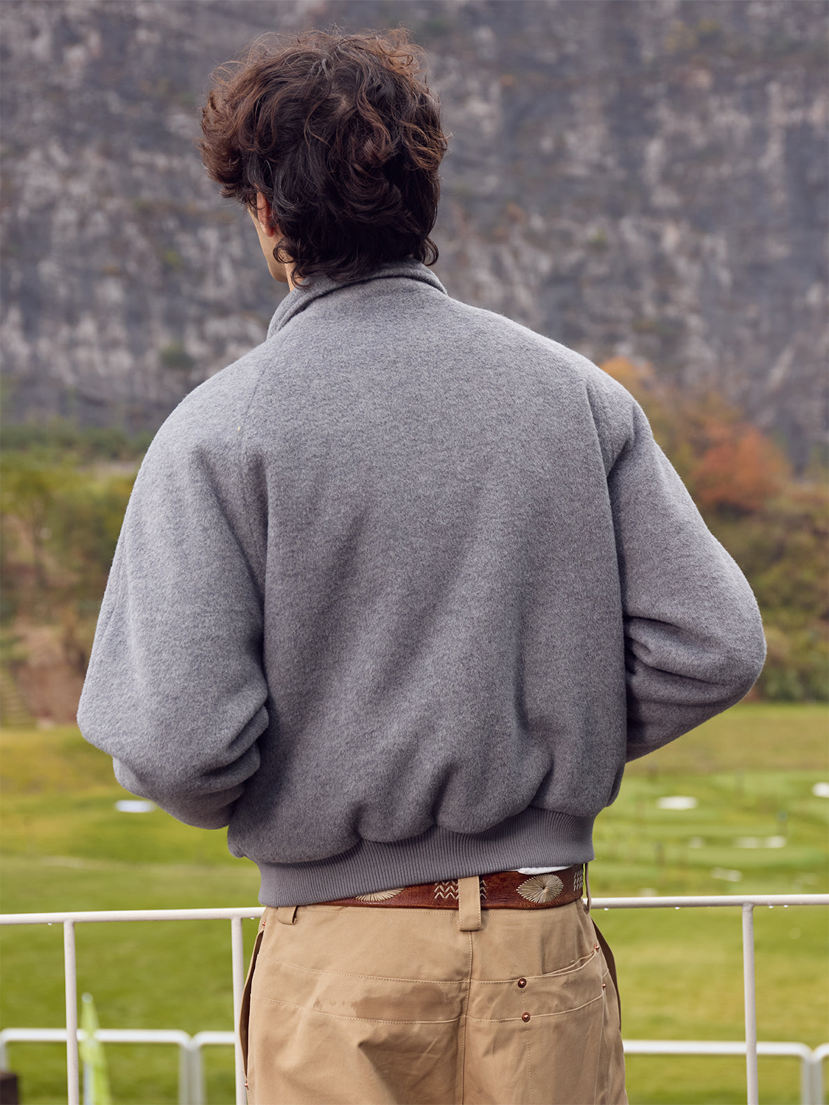 InsGale 25AW 羊毛龍蝦扣MA1老錢風Boomber