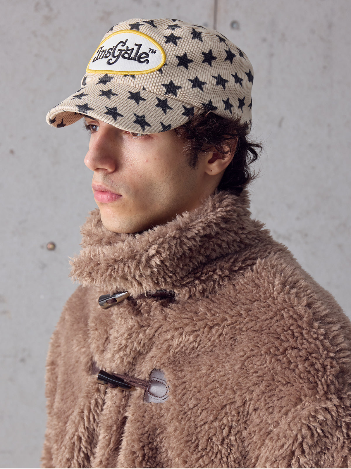 InsGale 25AW 星星針織平頂復古繡花鴨舌帽