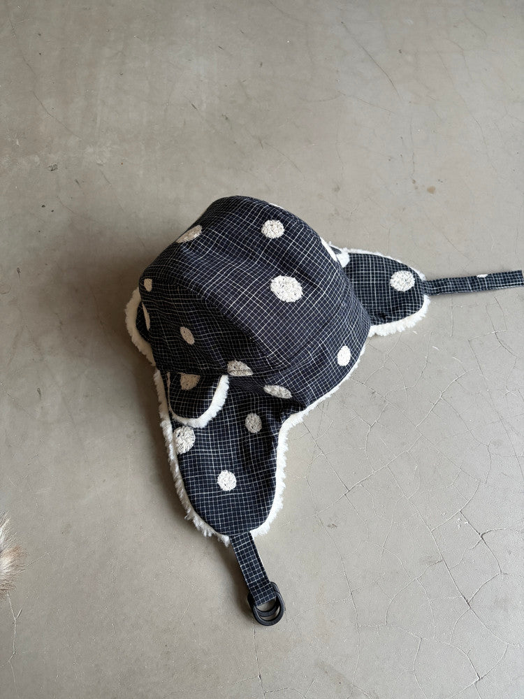 InsGale 25AW 點點羊羔絨保暖護耳飛行帽