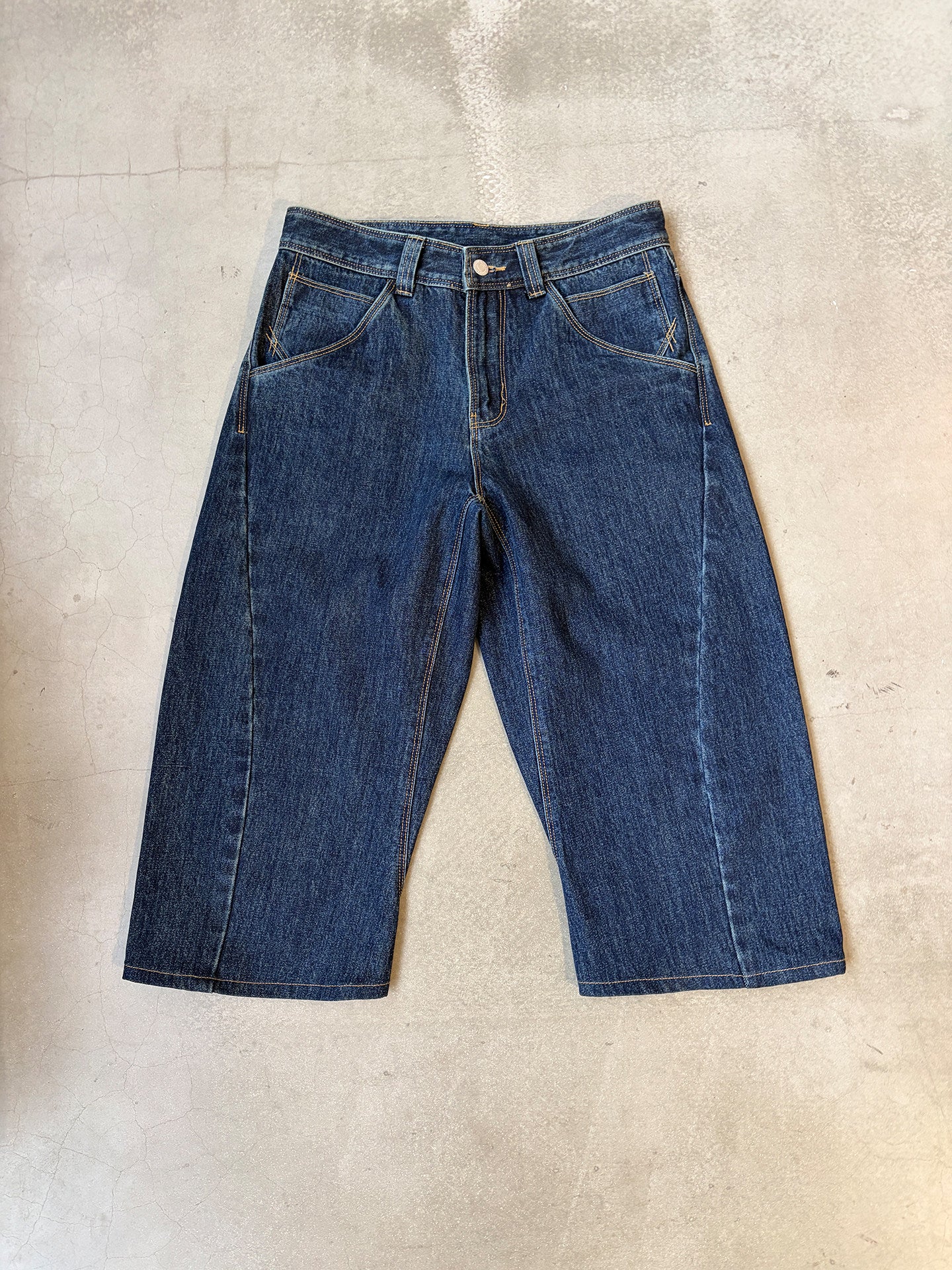InsGale 26SS LEJ復古藍七分牛仔褲