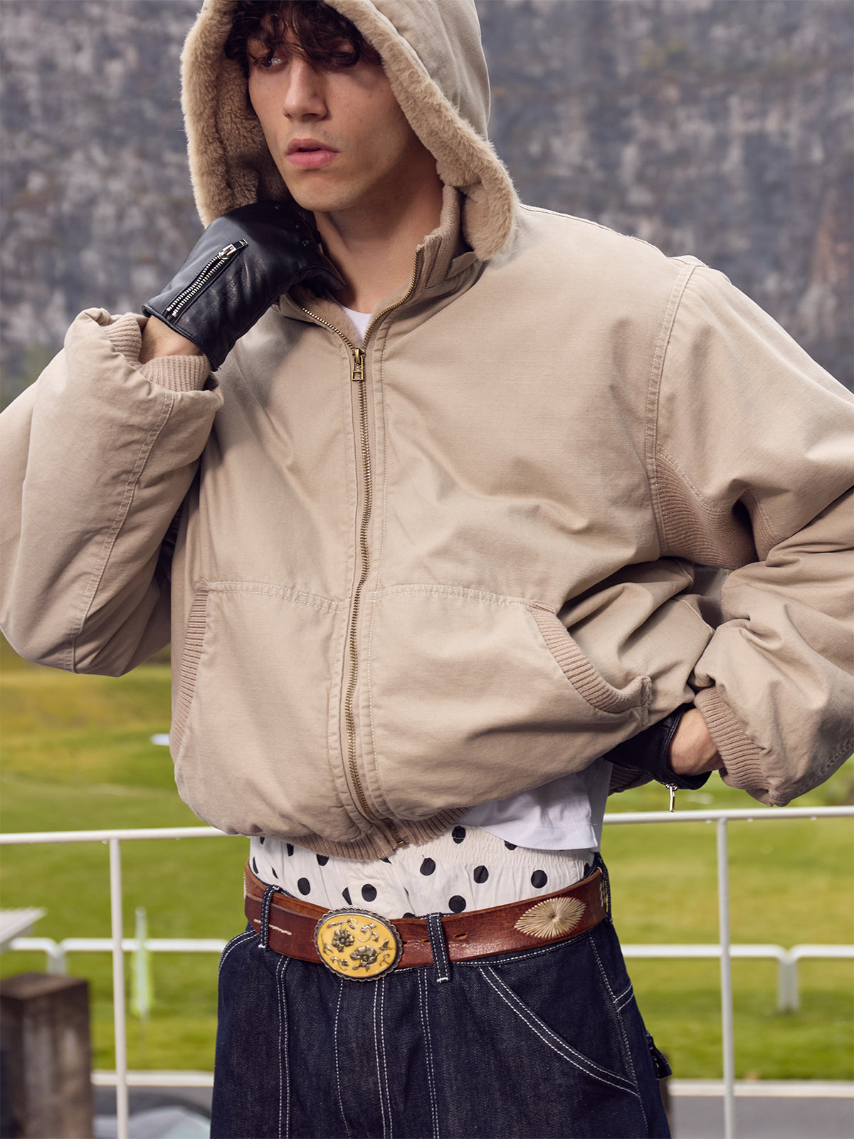 InsGale 25AW 三色點點豹紋透氣短褲（阿羅褲）