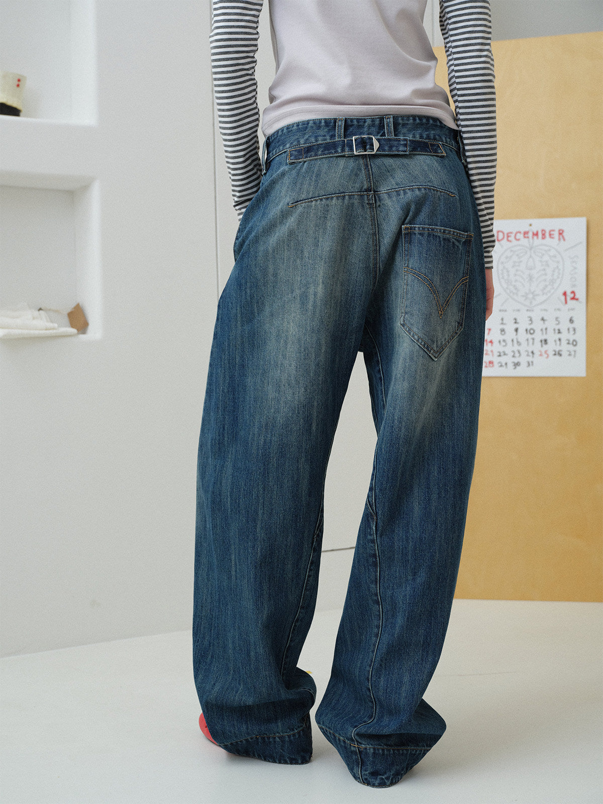 InsGale 26SS LEJ復古藍牛仔褲