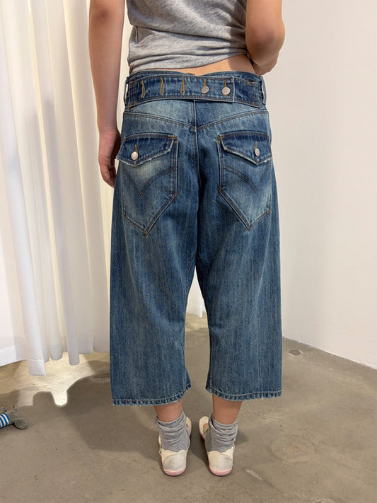 InsGale 26SS LEJ水洗藍七分牛仔褲