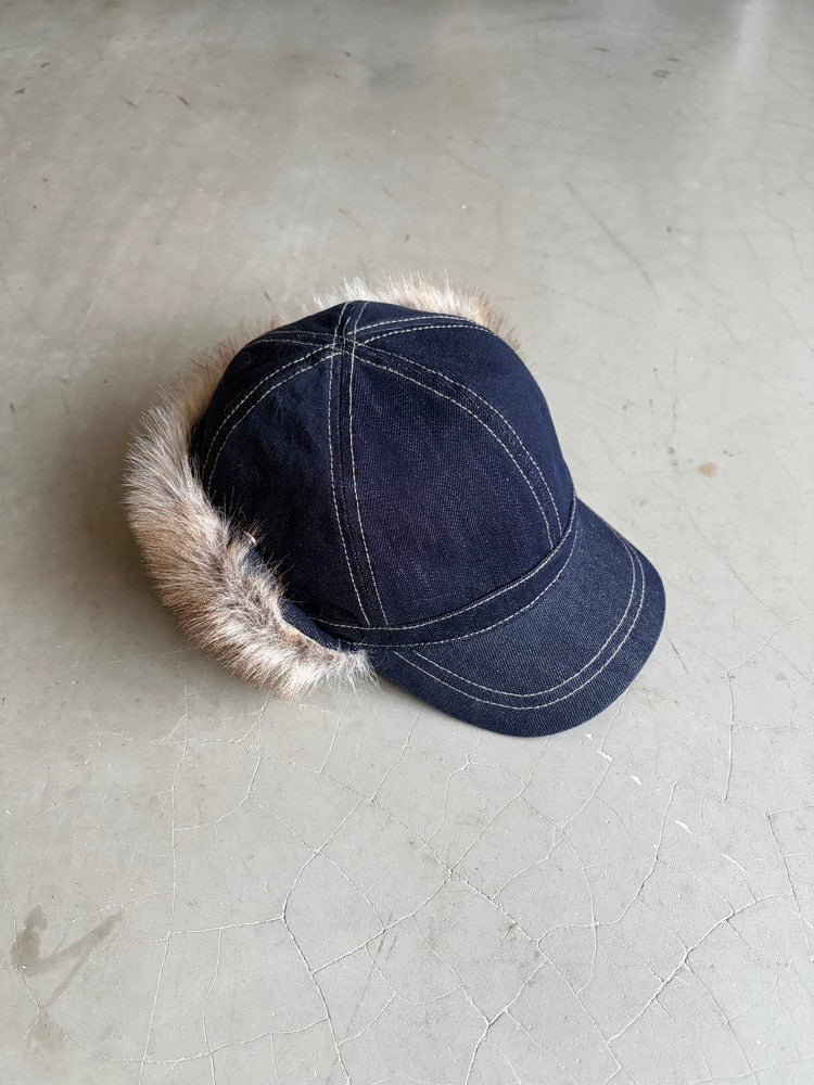 InsGale 25AW 原牛彎簷帽毛絨耳罩保暖雷鋒帽