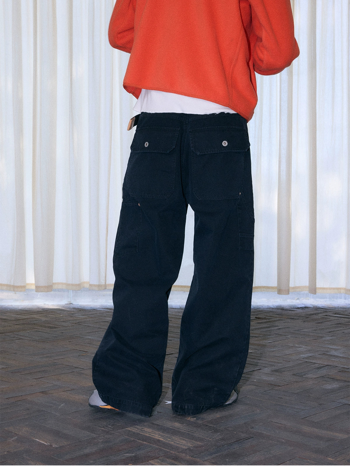 InsGale 25AW 水洗落色復古拼接工裝長褲