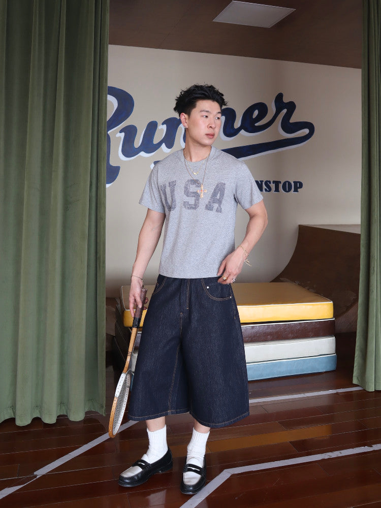 InsGale 25SS USA Slogan短T