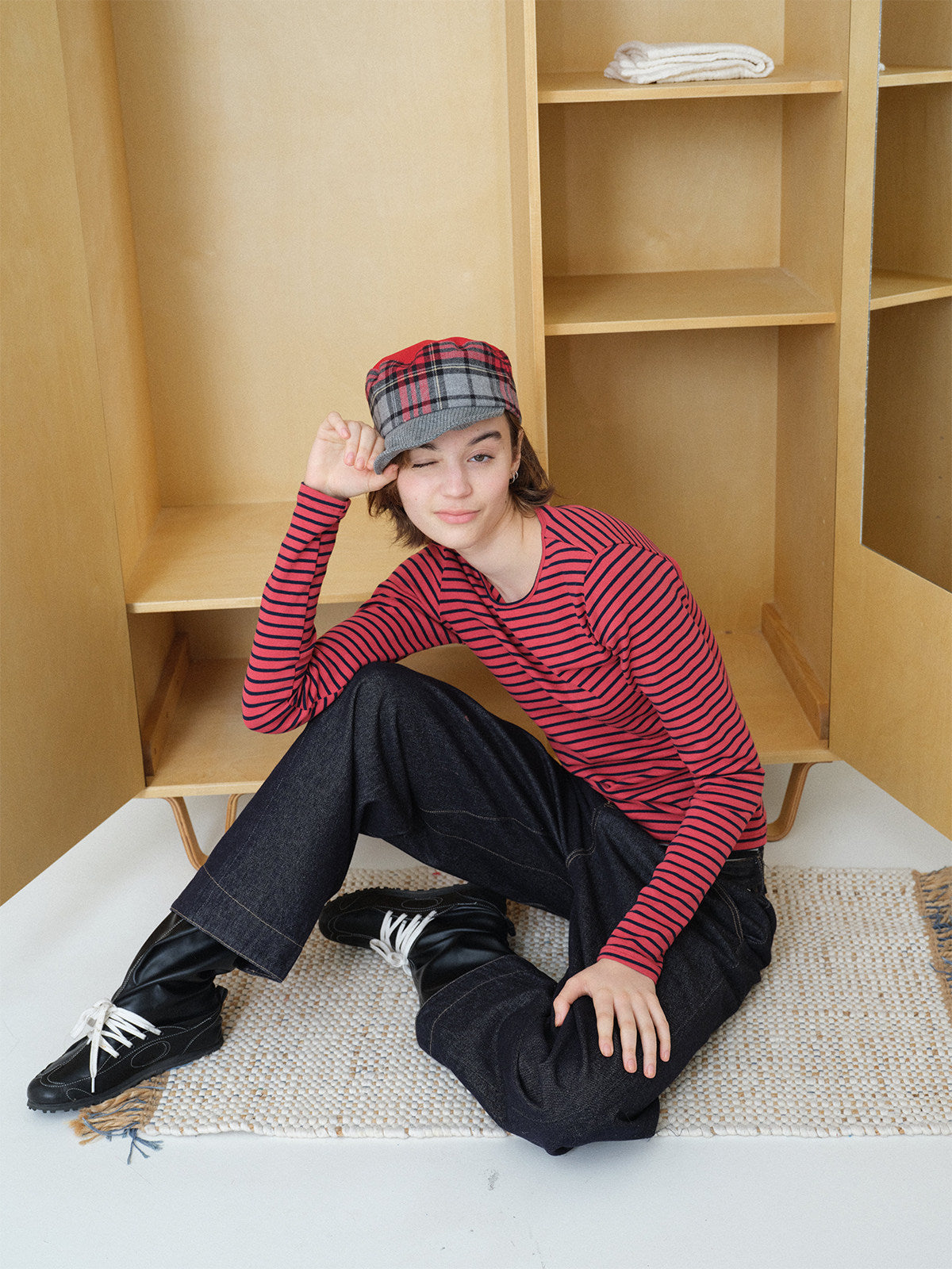 InsGale 26SS 復古條紋合身長Tee