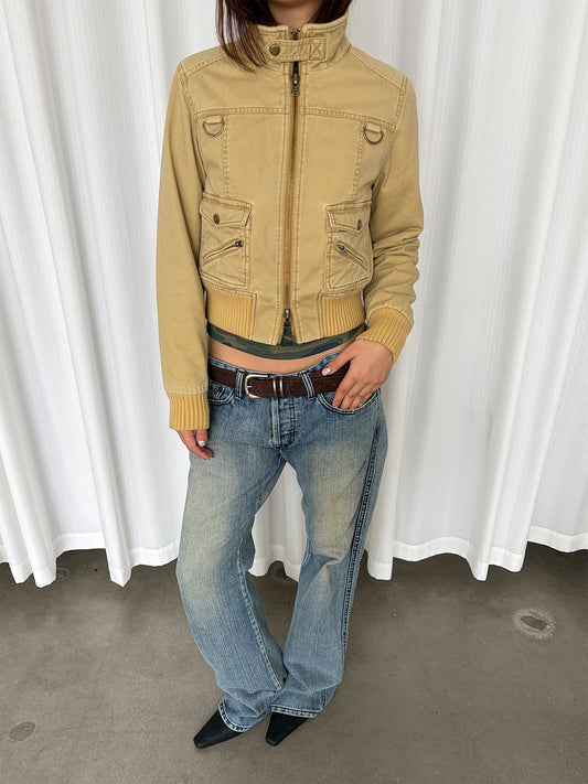 InsGale 26AW 卡其毛領工裝外套