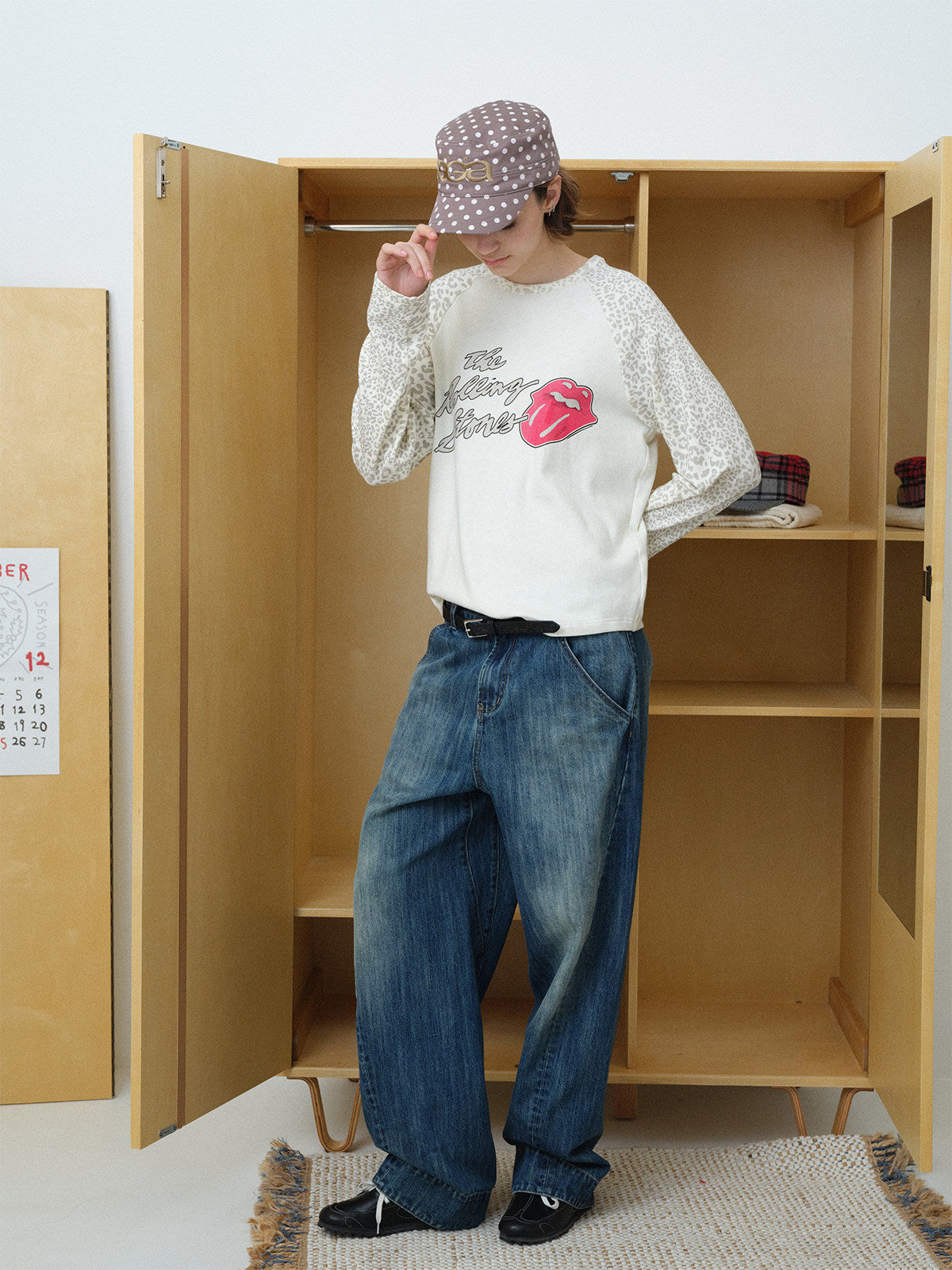 InsGale 26SS 豹紋插肩印花長Tee