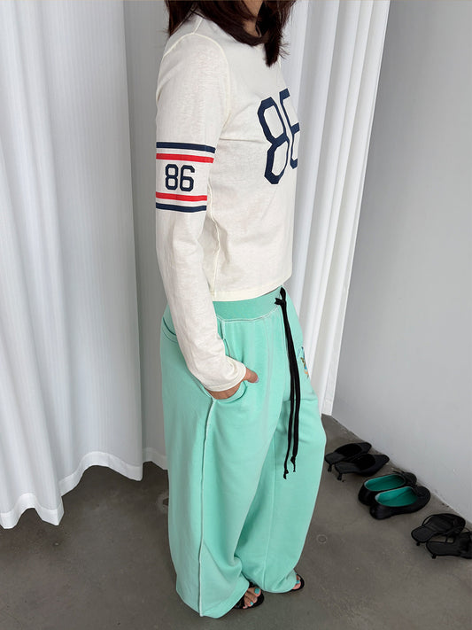 InsGale 26AW 米白復古86修身打底長T
