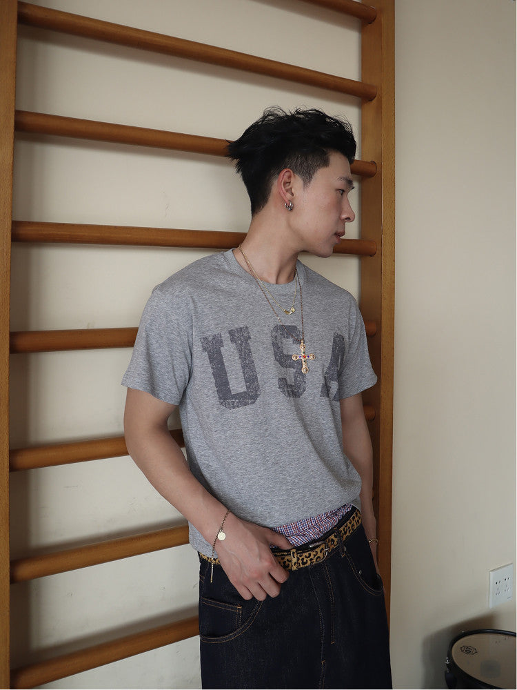 InsGale 25SS USA Slogan短T