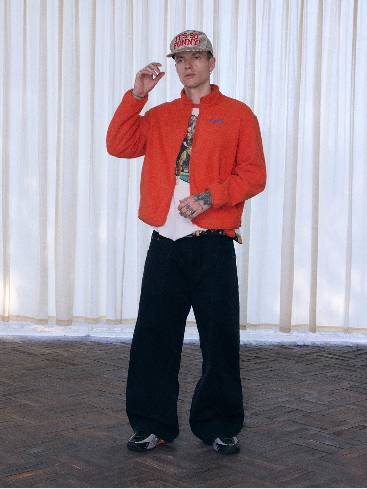 InsGale 25AW 水洗落色復古拼接工裝長褲