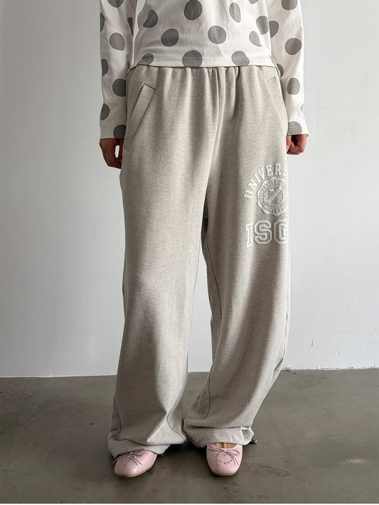 InsGale 26SS 學院風闊腿慵懶棉褲