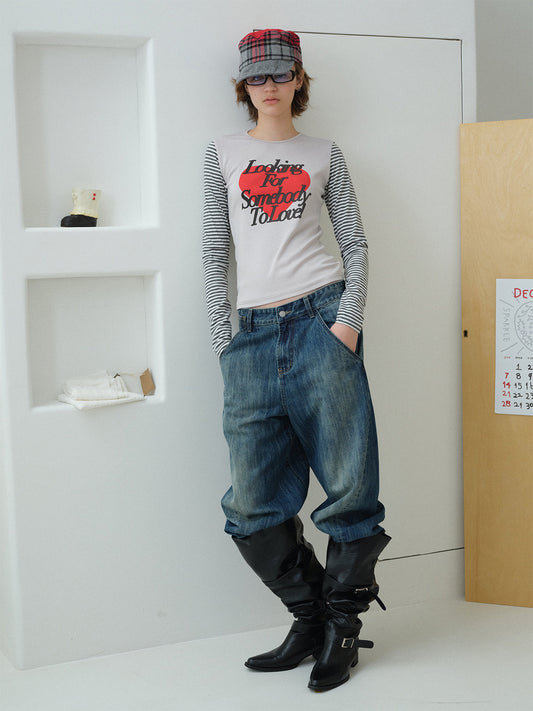 InsGale 26SS LEJ復古藍牛仔褲