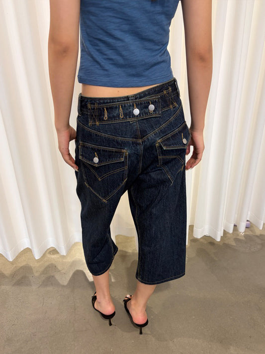 InsGale 26SS LEJ復古藍七分牛仔褲
