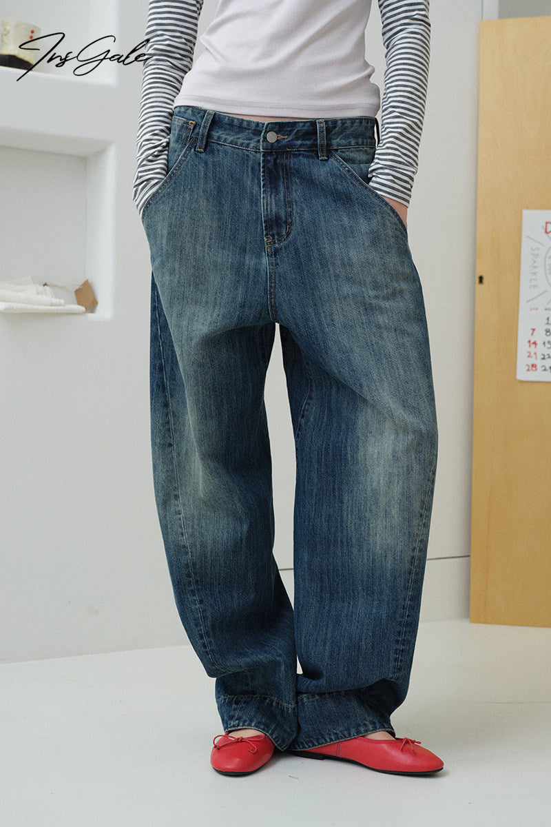 InsGale 26SS LEJ復古藍牛仔褲