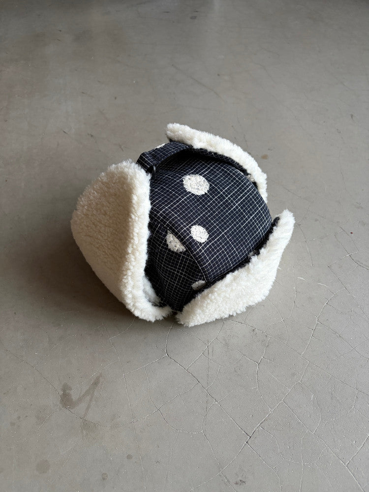 InsGale 25AW 點點羊羔絨保暖護耳飛行帽