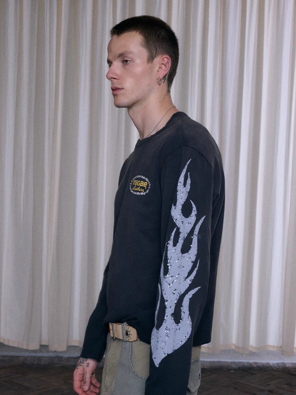 InsGale 25AW 火焰印花長T