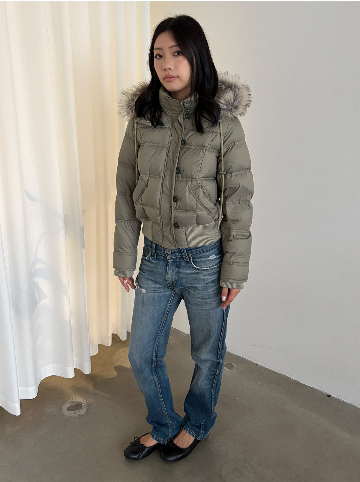 InsGale 26AW 北境豆綠派克羽絨外套