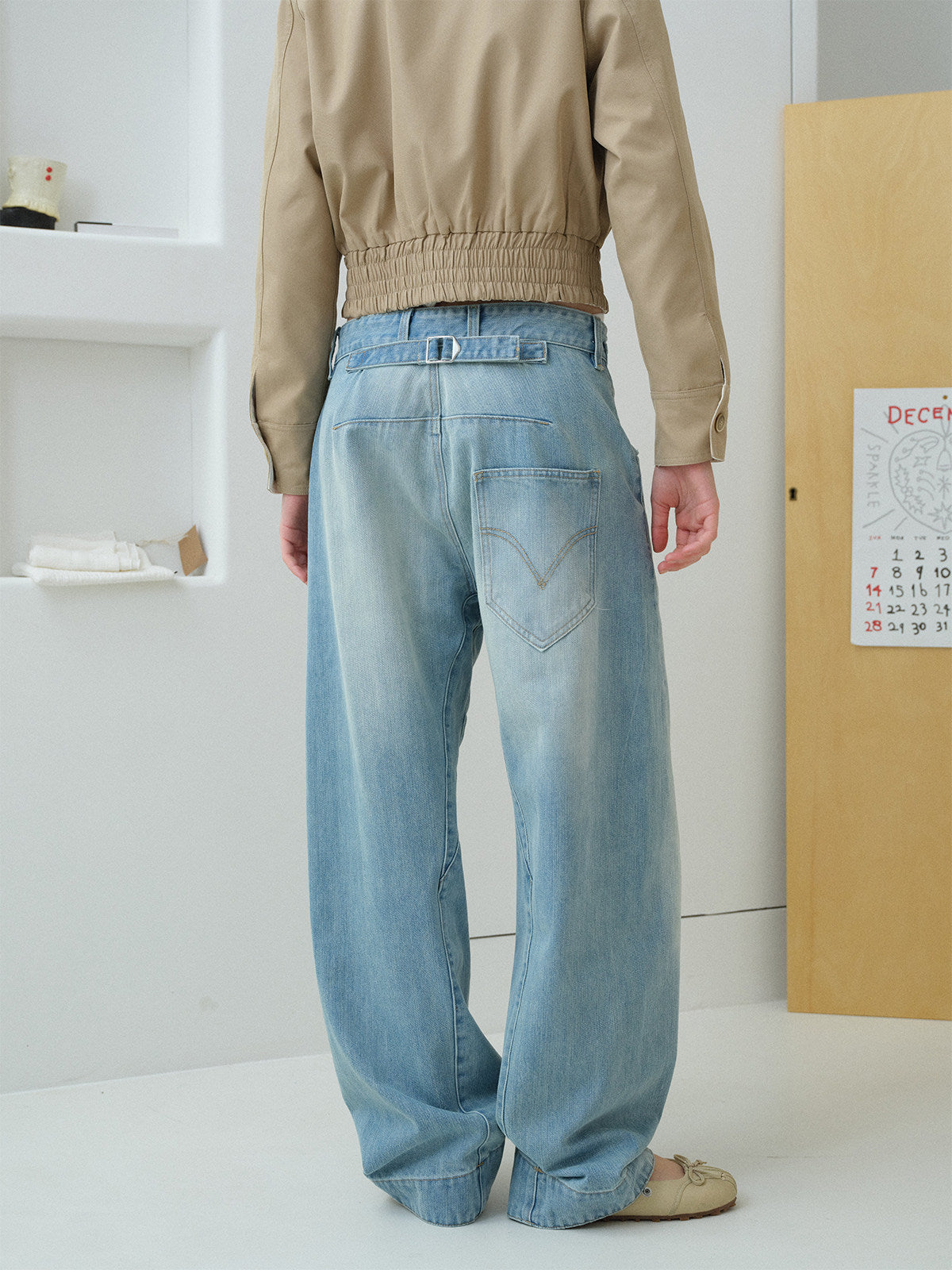 InsGale 26SS LEJ冰藍牛仔褲