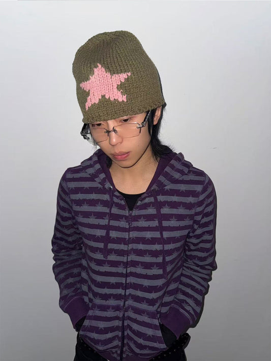 InsGale 25AW 星星粗針織冷帽