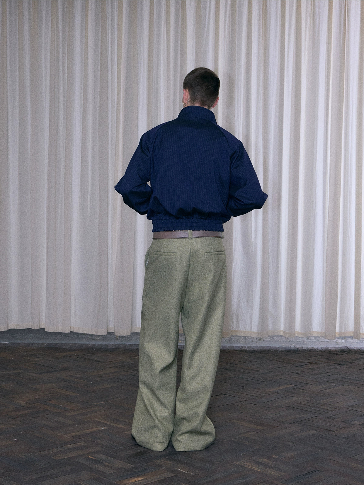 InsGale 25Aw 肌理編織直筒休閒西褲