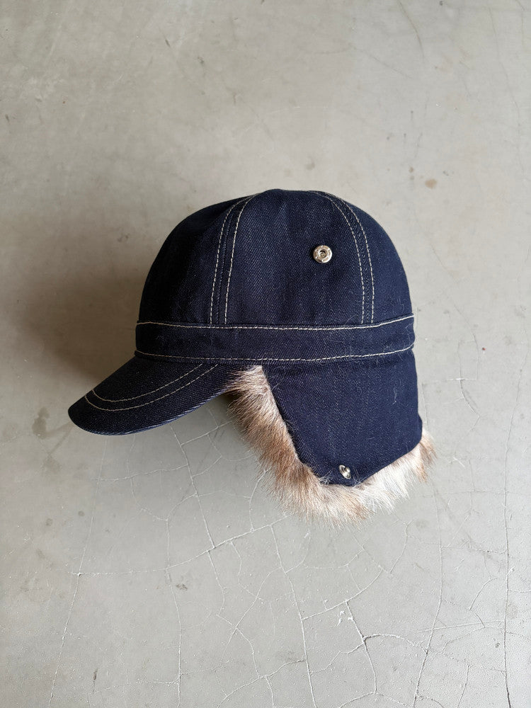 InsGale 25AW 原牛彎簷帽毛絨耳罩保暖雷鋒帽