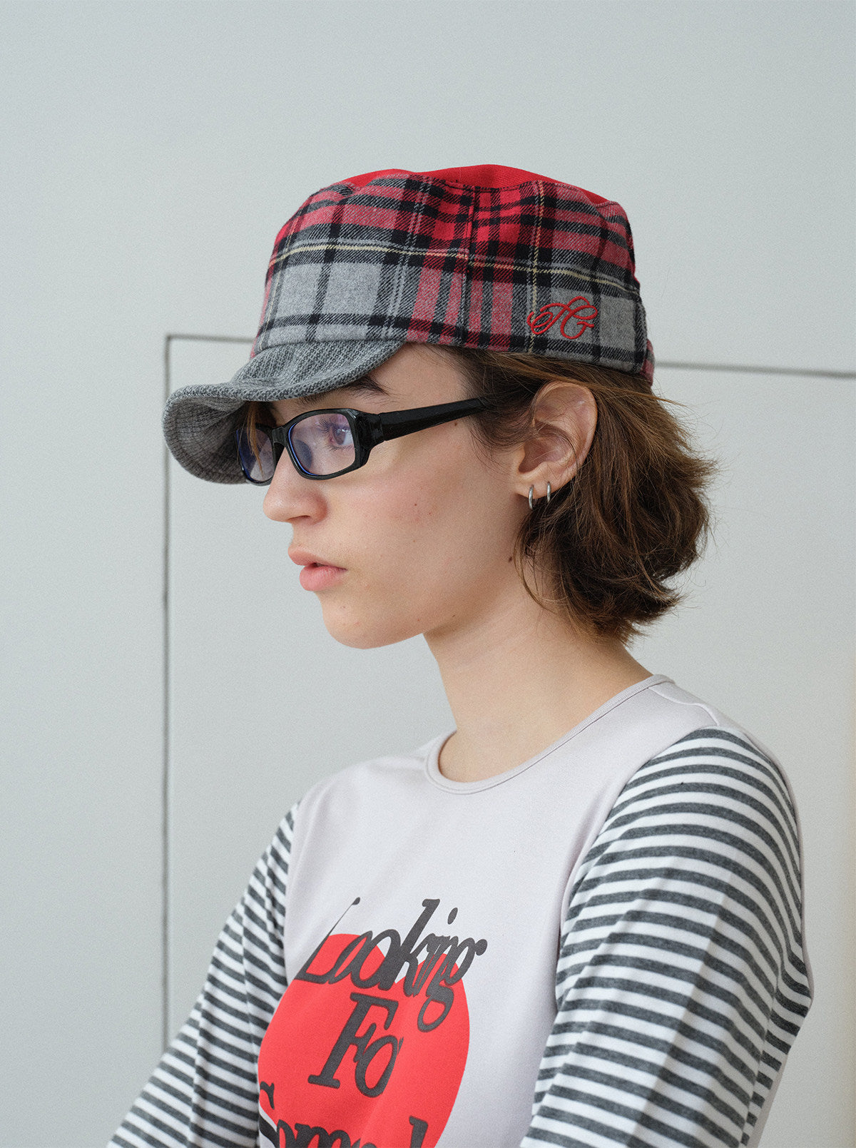 InsGale 26SS 復古格紋平頂帽