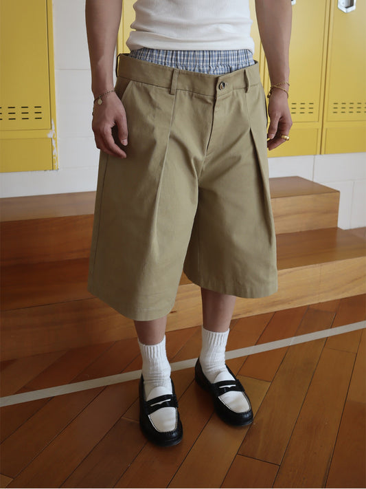 InsGale 25SS 雙褲頭卡其短褲